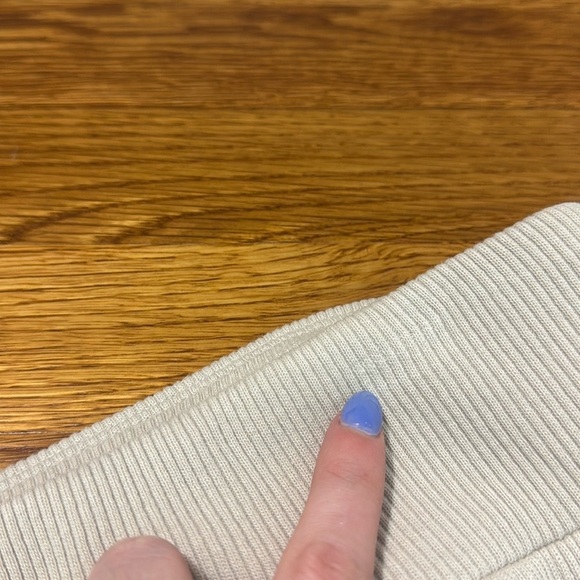 Eileen Fisher Cream Ribbed Midi Skirt Size Large petite Minimalist Quiet Luxury - Picture 7 of 11